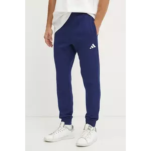 adidas pantaloni de trening Feelcozy culoarea albastru marin, neted, JE3814 imagine