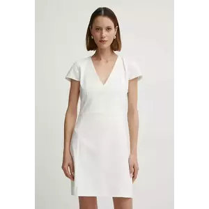 Morgan rochie RUMBI.F culoarea bej, mini, mulată, RUMBI.F imagine