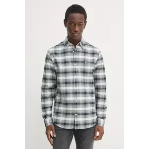 Tommy Jeans camasa barbati, culoarea albastru marin, cu guler clasic, regular, DM0DM21096 imagine