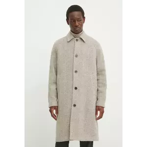 Les Deux palton de lana culoarea bej, de tranzitie, LDM620087 imagine