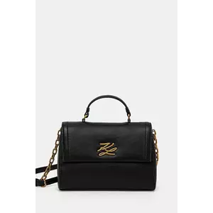 Karl Lagerfeld poseta de piele culoarea negru, A1W30170 imagine