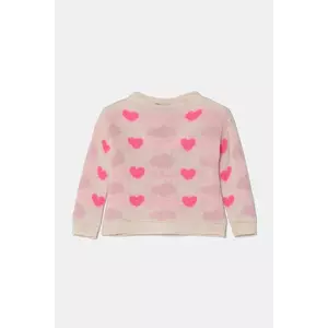 United Colors of Benetton pulover pentru copii din amestec de lana culoarea bej, călduros, 106QH102H imagine