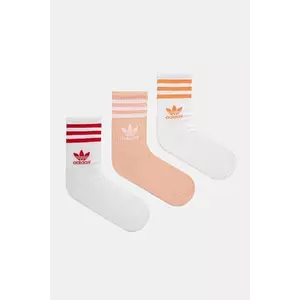 adidas Originals șosete 3-Stripes 3-pack culoarea alb, JI9472 imagine