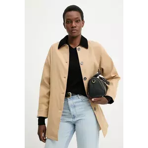 Answear Lab geacă cu aspect de cămașă culoarea bej, de tranzitie, oversize imagine