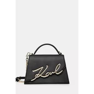 Karl Lagerfeld poseta de piele K/SIGNATURE culoarea negru, A1W30036 imagine
