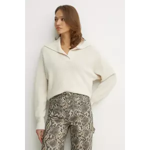 MAX&Co. pulover de lână femei, culoarea bej, 2516361021200 imagine