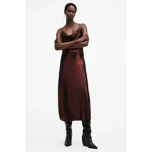 AllSaints rochie HADLEY culoarea rosu, midi, dreaptă, W255DB imagine