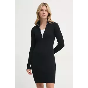 Gestuz rochie culoarea negru, mini, mulată, 10909820 imagine