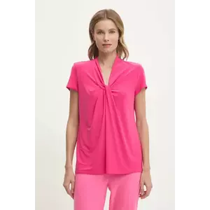 Joseph Ribkoff bluza femei, culoarea roz, neted, 251230 imagine