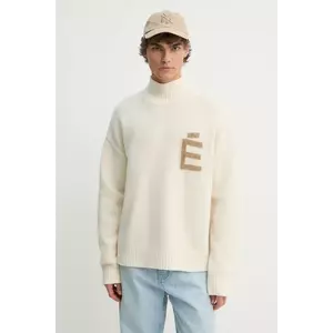 Études Studio pulover de lana barbati, culoarea bej, călduros, cu guler, H24MMKNI610 imagine