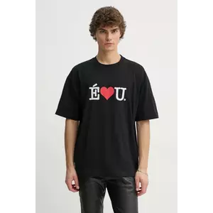 Études Studio tricou din bumbac barbati, culoarea negru, cu imprimeu, H24MMTSH137 imagine