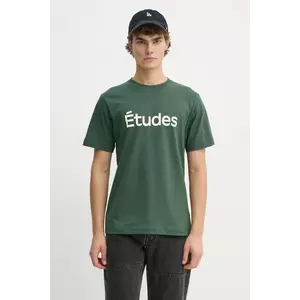Études Studio tricou din bumbac barbati, culoarea verde, cu imprimeu, H24MMTSH103 imagine