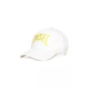 Diesel șapcă din bumbac pentru copii FCGUS HAT culoarea alb, cu imprimeu, J02133 imagine