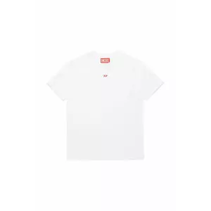 Diesel tricou de bumbac pentru copii TDIEGORD T-SHIRT culoarea alb, neted, J02237 imagine