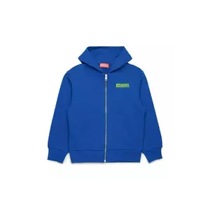 Diesel hanorac de bumbac pentru copii SVOUGZIP OVER SWEAT-SHIRT cu glugă, cu imprimeu, J02039 imagine