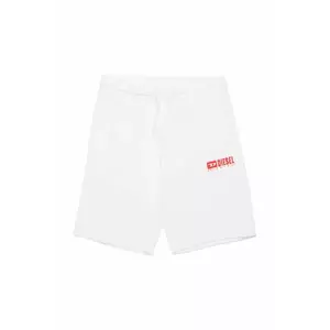 Diesel pantaloni scurți din bumbac pentru copii PBASESHORT SHORTS culoarea alb, J02236 imagine
