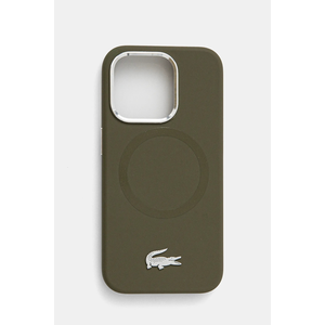 Lacoste husa pentru telefon iPhone 15 Pro 6.1 culoarea verde, LCHMP15LSMAB imagine