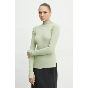 Victoria Beckham pulover femei, culoarea verde, light, cu turtleneck, 1125KTP006102A imagine