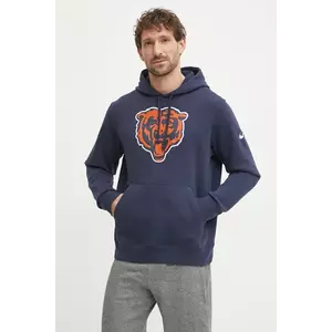 Nike bluza Chicago Bears barbati, culoarea albastru marin, cu glugă, cu imprimeu, NKDK-41L-7Q-N09 imagine