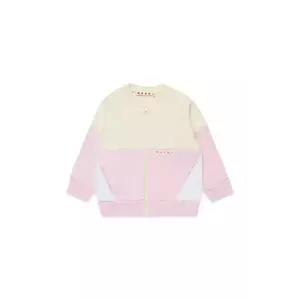 Marni hanorac de bumbac pentru bebeluși MS305B SWEAT-SHIRT culoarea roz, uni, M01389 imagine