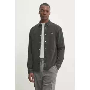 Tommy Jeans cămașă din denim bărbați, culoarea violet, cu guler clasic, regular, DM0DM21103 imagine