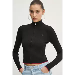Tommy Jeans cardigan femei, culoarea negru, DW0DW19337 imagine