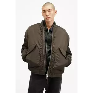 AllSaints geacă bomber HAWK bărbați, culoarea verde, de tranziție, M049OB imagine