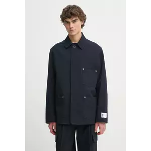 Études Studio geacă din amestec de lână culoarea bleumarin, de tranziție, H24MMOUT721 imagine