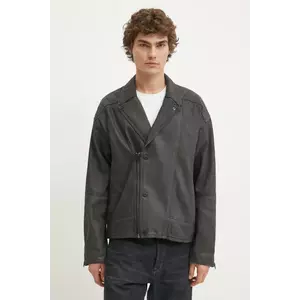 G-Star geacă de blugi bărbați, culoarea gri, de tranziție, oversize, D25262-D490 imagine