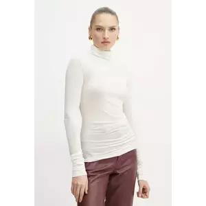 MAX&Co. longsleeve din amestec de lână culoarea bej, cu guler, 2516941041200 imagine