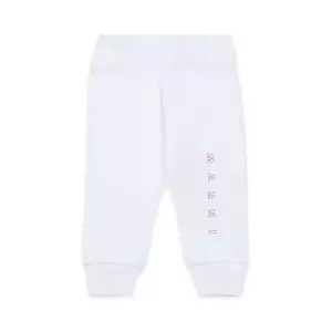 Marni pantaloni de trening din bumbac pentru bebeluși MP192B TROUSERS culoarea alb, cu imprimeu, M01436 imagine