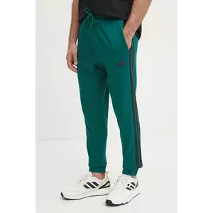 adidas pantaloni de trening Essentials culoarea verde, cu imprimeu, JD1879 imagine