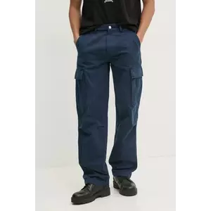 Tommy Jeans pantaloni de bumbac culoarea bleumarin, cu fason cargo, DM0DM20293 imagine