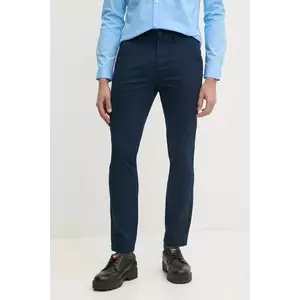 Tommy Jeans pantaloni bărbați, culoarea bleumarin, mulată, DM0DM20282 imagine