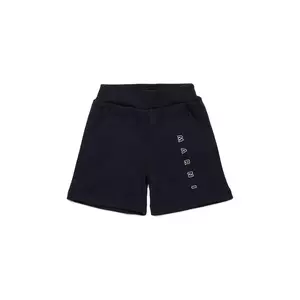Marni pantaloni scurți din bumbac pentru bebeluși MP193B SHORTS culoarea bleumarin, cu imprimeu, M01403 imagine