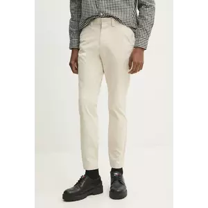 Tommy Jeans pantaloni bărbați, culoarea bej, mulată, DM0DM20282 imagine