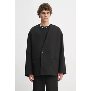 Nanushka sacou din lână CEDRIC culoarea negru, NM24FWJK24499 imagine