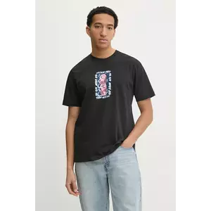 adidas Originals tricou din bumbac Q12 TS STREET W bărbați, culoarea negru, cu imprimeu, JP2670 imagine