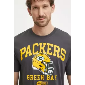 Nike tricou din bumbac Green Bay Packers bărbați, culoarea gri, cu imprimeu, N199-06F-7T-5F1 imagine