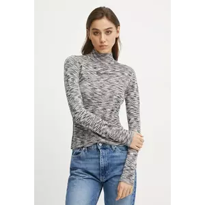Karl Lagerfeld Jeans pulover femei, culoarea gri, light, cu turtleneck, A1W18025 imagine