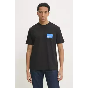 Karl Lagerfeld Jeans tricou din bumbac bărbați, culoarea negru, cu imprimeu, A1M17001 imagine