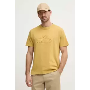 Pepe Jeans tricou din bumbac DARIUS TEE bărbați, culoarea galben, cu imprimeu, PM509723 imagine