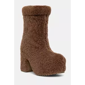 Inuikii Shearling Heel culoarea maro, cu toc drept, 75207-095 imagine