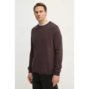 ZADIG&VOLTAIRE hanorac de bumbac barbati, culoarea maro, neted, JMSS00266 imagine