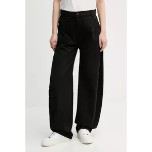 Alpha Industries pantaloni de bumbac Field Pant culoarea negru, lat, high waist, 148021 imagine