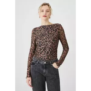 Medicine longsleeve femei, culoarea maro imagine