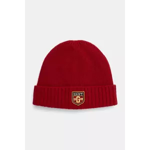 Gant caciula de lana culoarea bordo, de lana, 9910038 imagine