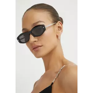 Alexander McQueen ochelari de soare femei, culoarea negru, AM0482S imagine