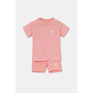 adidas Originals set de bumbac pentru copii culoarea portocaliu, JI5835 imagine