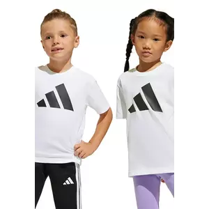 adidas tricou de bumbac pentru copii culoarea alb, cu imprimeu, JC9720 imagine